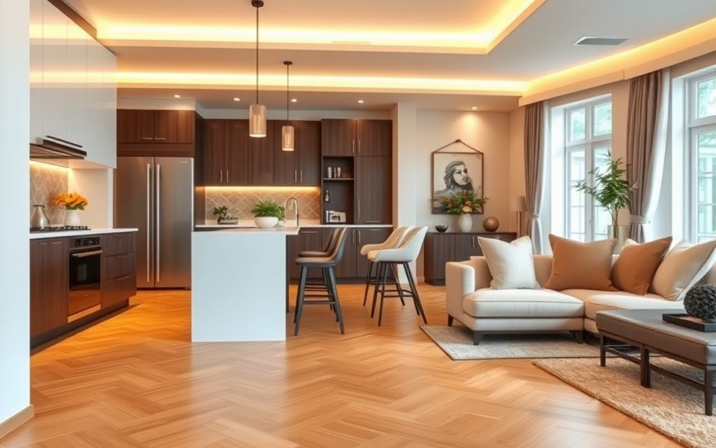 Łączenie podłogi w kuchni i salonie: jak wybrać miejsce i sposób, by zachować spójność i funkcjonalność przestrzeni