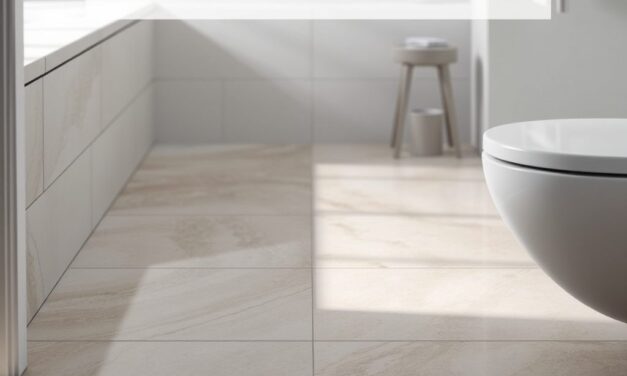 Podłoga do łazienki z klasą antypoślizgowości: jak łączyć bezpieczeństwo z estetyką i komfortem użytkowania