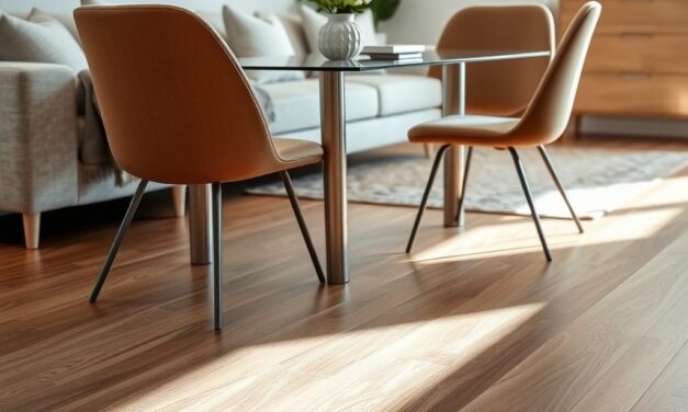 Podłoga w salonie a stół i krzesła – jak wybrać materiał i zabezpieczenia, by uniknąć zarysowań i hałasu przesuwania