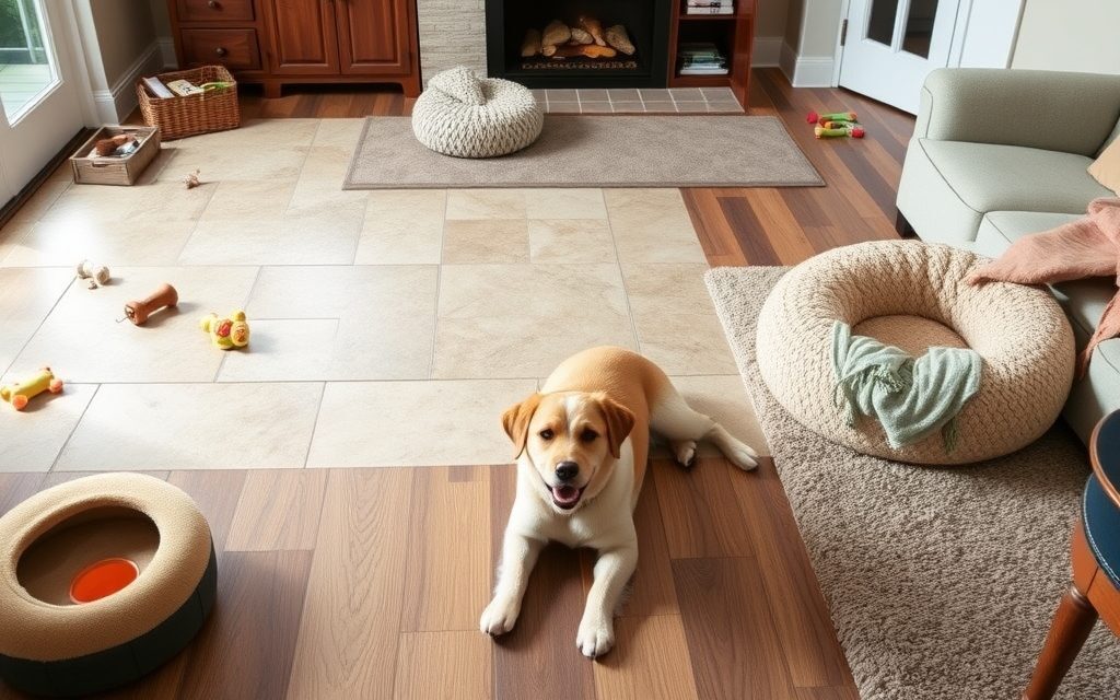 Podłoga dla psa a sierść i brud: jak wybrać materiał i kolor ułatwiające sprzątanie i ochronę powierzchni